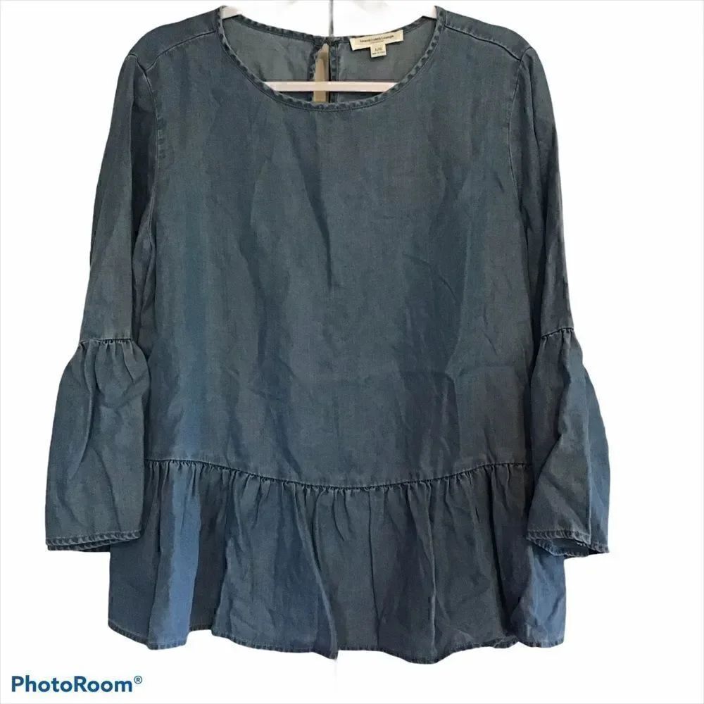Beach Lunch Lounge Chambray Babydoll Top